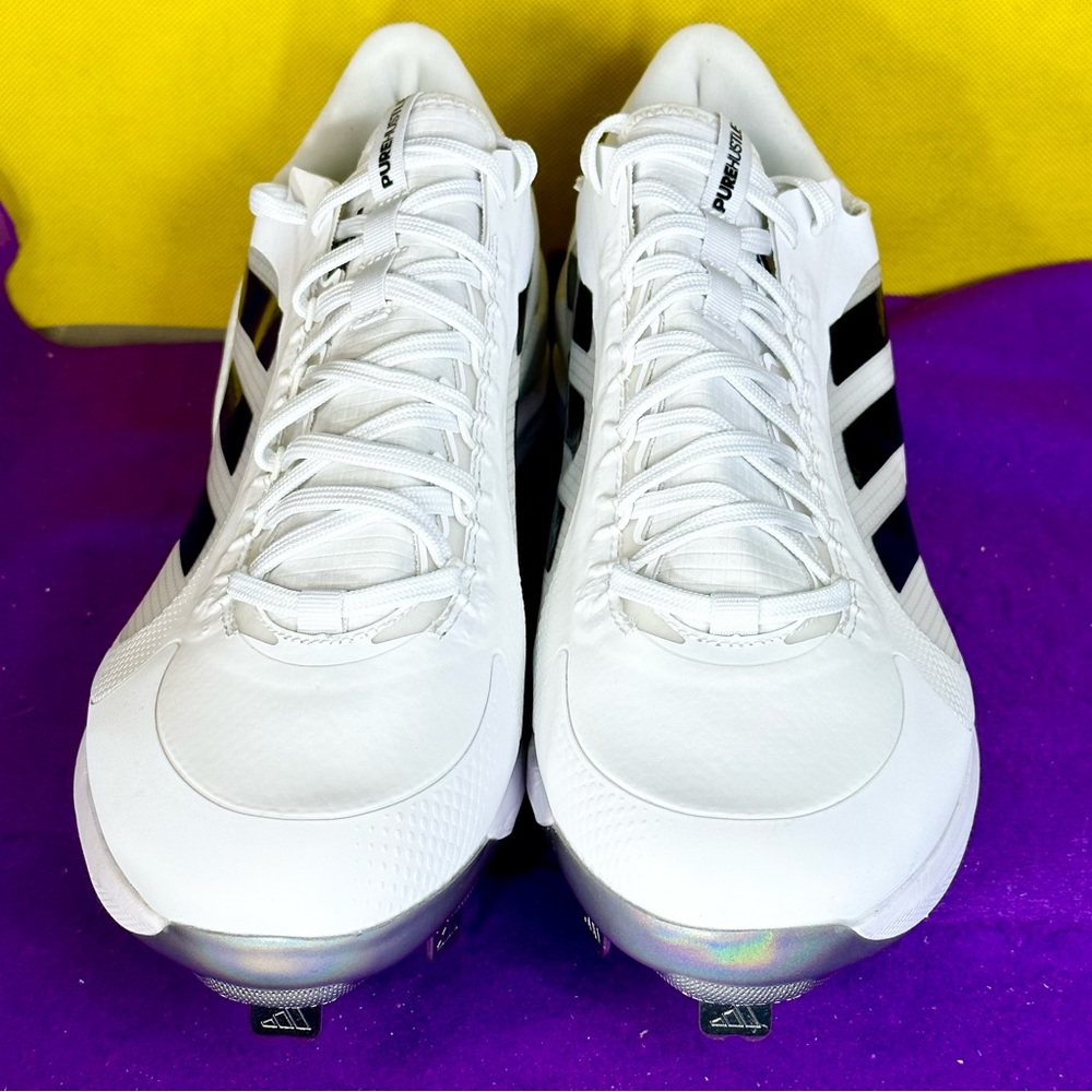 Adidas Purehustle 2 Elite FY4393 Women’s Softball Cleats Size 11.5 White New - Picture 3 of 11